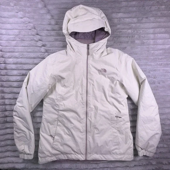The North Face Jacket Womens Large Dryvent Quest White Purple Winter Hooded Coat - Picture 6 of 12